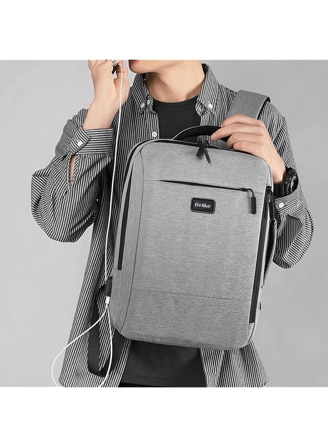 HIKE Unisex Slim Laptop Backpack 16 inch Water Resistant Shoulder Daypack with Built in USB Port for Travel/Business/College/School HK911 - Image 2