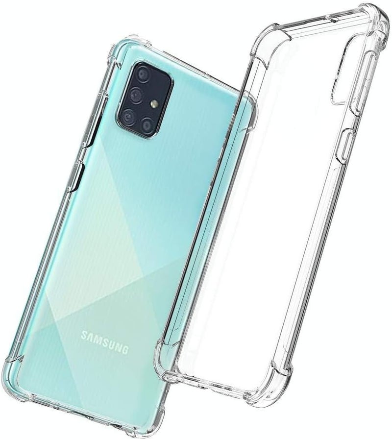 Protective Transparent Clear Case Shockproof Back Cover For Samsung Galaxy A71, Clear