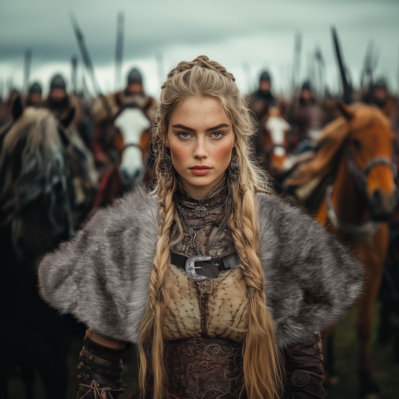 MCJC Medieval Cloak,Viking Costume Faux Fur Shawl For Women, Halloween Performance Accessory - Image 5