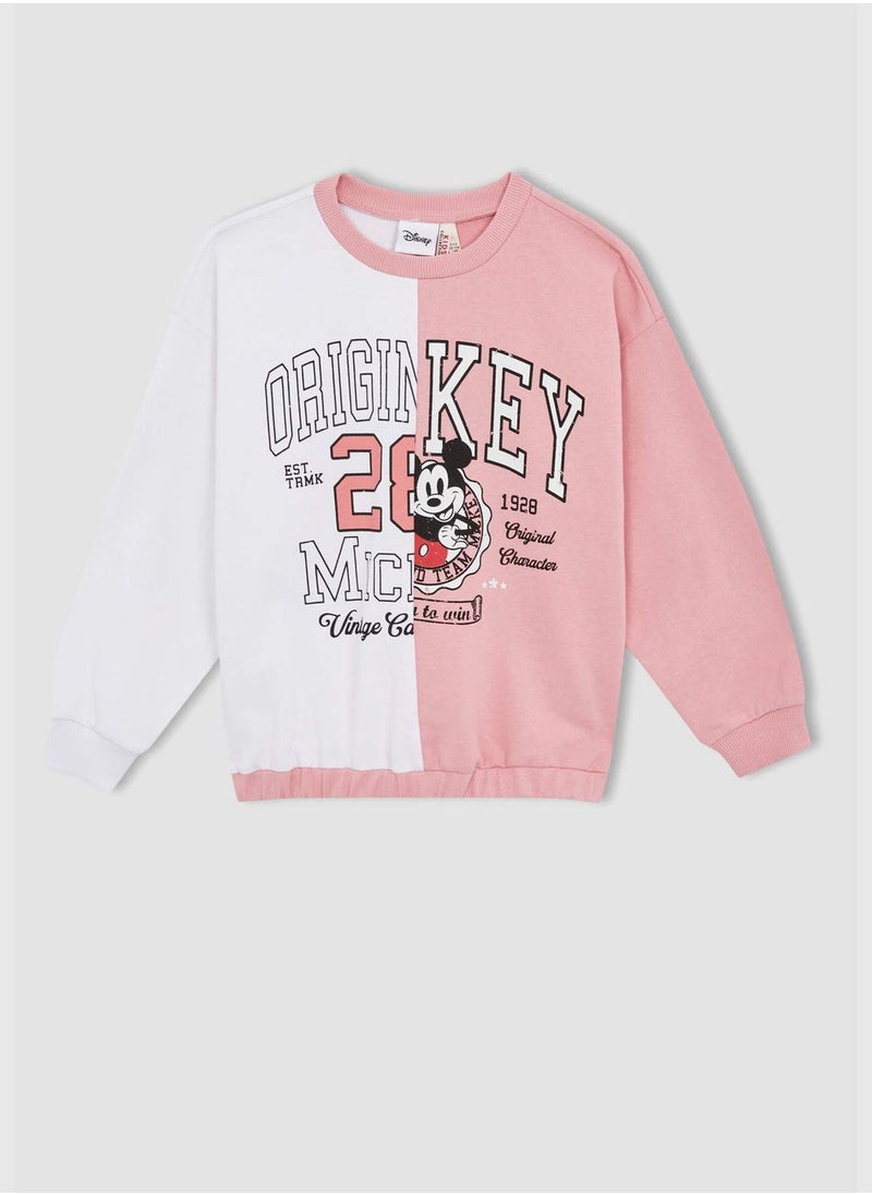 DeFacto Disney Mickey & Minnie Licenced Regular Fit Long Sleeve Sweatshirt  - Image 1