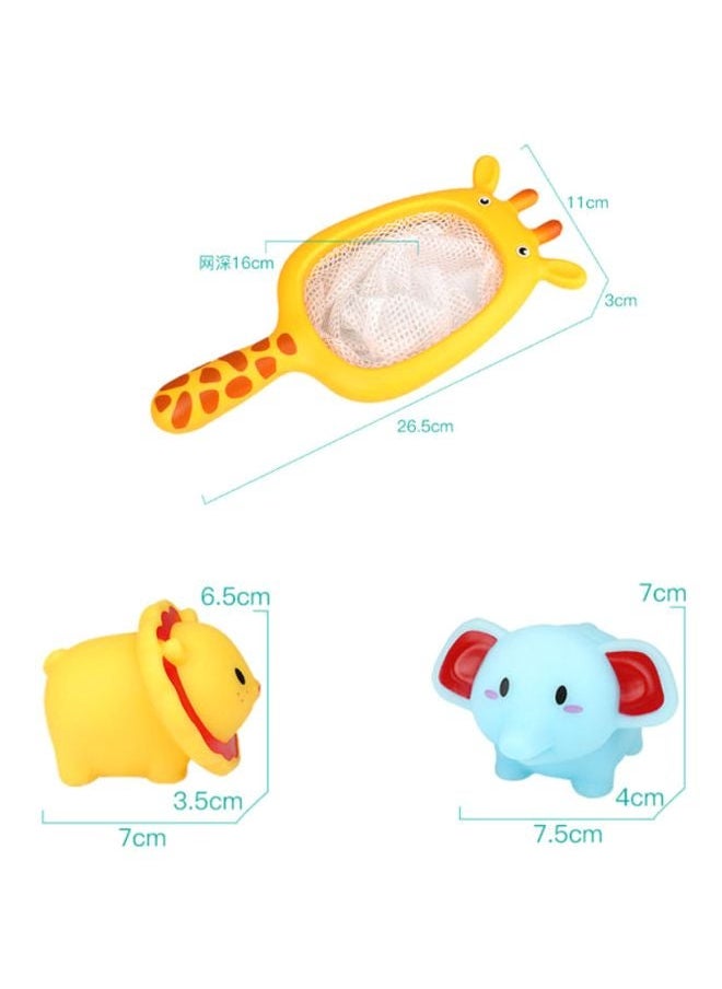 NIBEMINENT - 3-Piece Bathroom Toy Set Elephant 7x7.5x4, Lion 6.5x7x3.5, Giraffe 26.5x11x3cm - Image 1