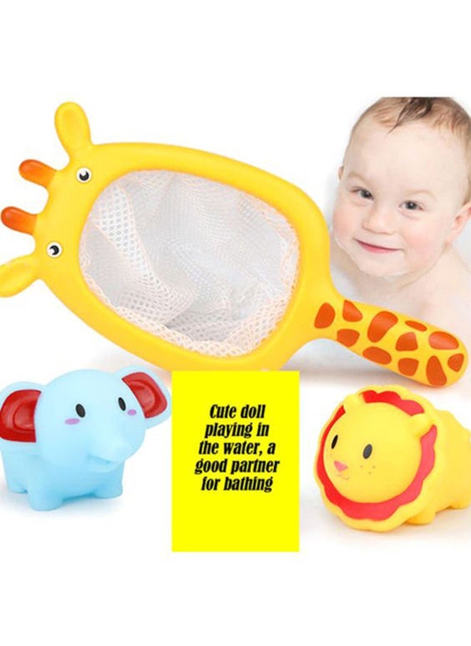 NIBEMINENT - 3-Piece Bathroom Toy Set Elephant 7x7.5x4, Lion 6.5x7x3.5, Giraffe 26.5x11x3cm - Image 1
