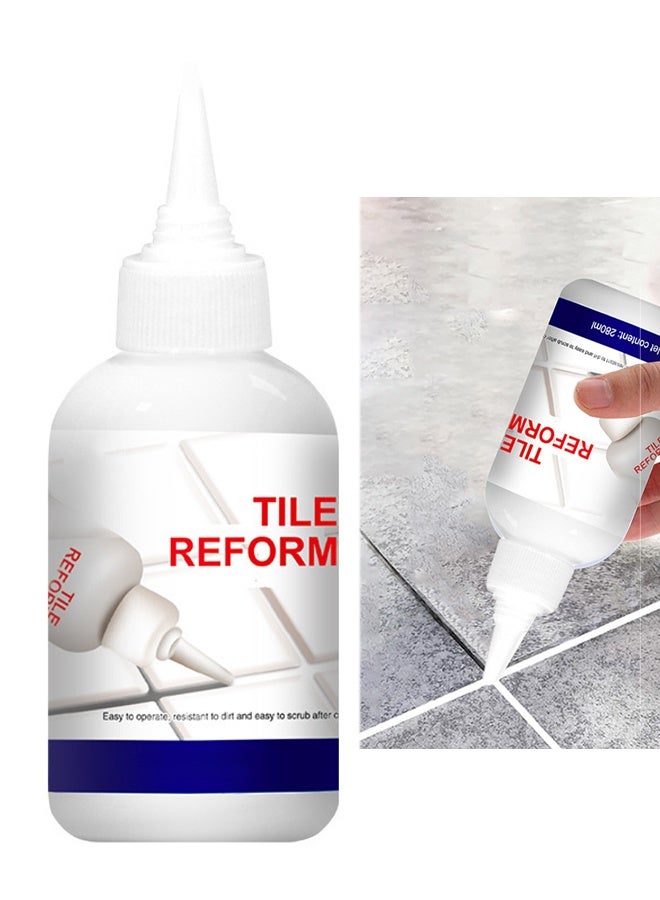 مجموعة مانع تسرب وسدادة سيليكون مقاومة للماء للحمام والدش والمطبخ والأرضيات مع أدوات السد (150 مل، أبيض) - Image 1