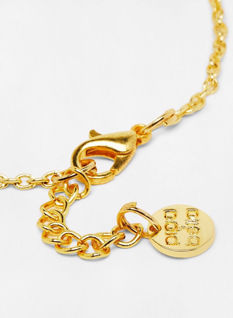 NIBEMINENT 18K Gold Plated Cubic Zirconia Zaynab Evil Eye Bracelet - Image 4