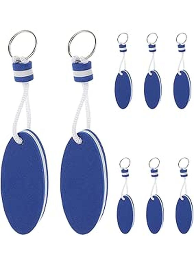 8Pcs Oval Float Keychain for Boating Water Sports EVA Key Pendant Lightweight - Image 1