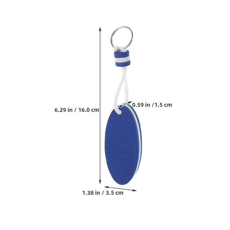 8Pcs Oval Float Keychain for Boating Water Sports EVA Key Pendant Lightweight - Image 3