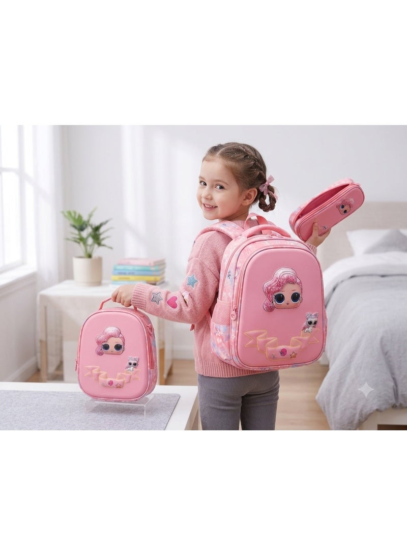 school backpack bag set with lunchbag and pencil case,size 16 - Image 3