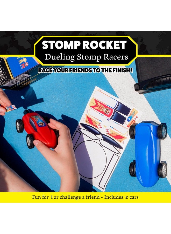 Stomp Rocket Stomp Racers Air Powered Race Cars by Stomp Rocket, 2 Car Racer Pack - Dueling Stomp Racers Toy Car Launcher - Fun Backyard & Outdoor Multi-Player Kids Toys Gifts for Boys, Girls & Toddlers - Image 2