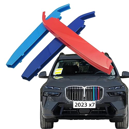 Lanyun compatible with bmw X7 G07 2023-up Grille Accessories ABS Color Grill Insert Trims Grill Stripes with 7 Vertical Beam - Image 1