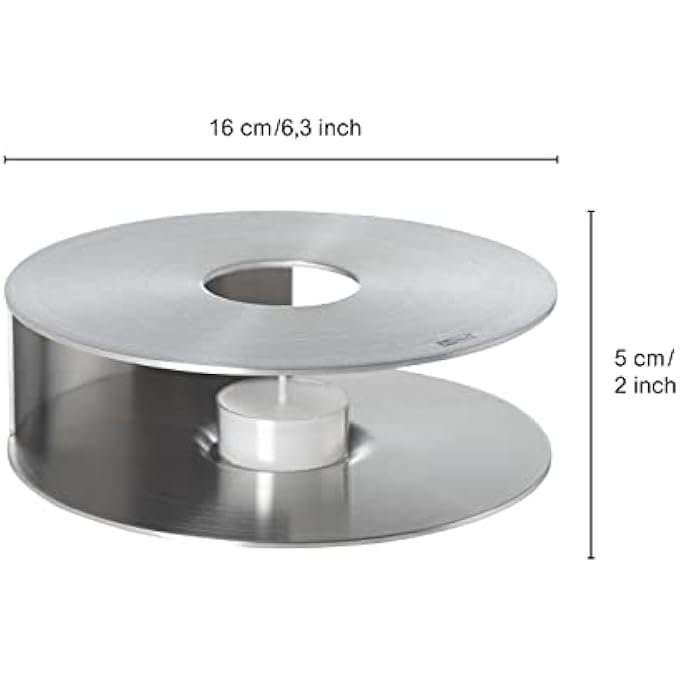 Adhoc Tk41 Limbo Teapot And Food Warmer  Stainless Steel  CandleTealight Warmer Stand For TeapotsPotsBowls  H50Mm X D160Mm  Silver - Image 4