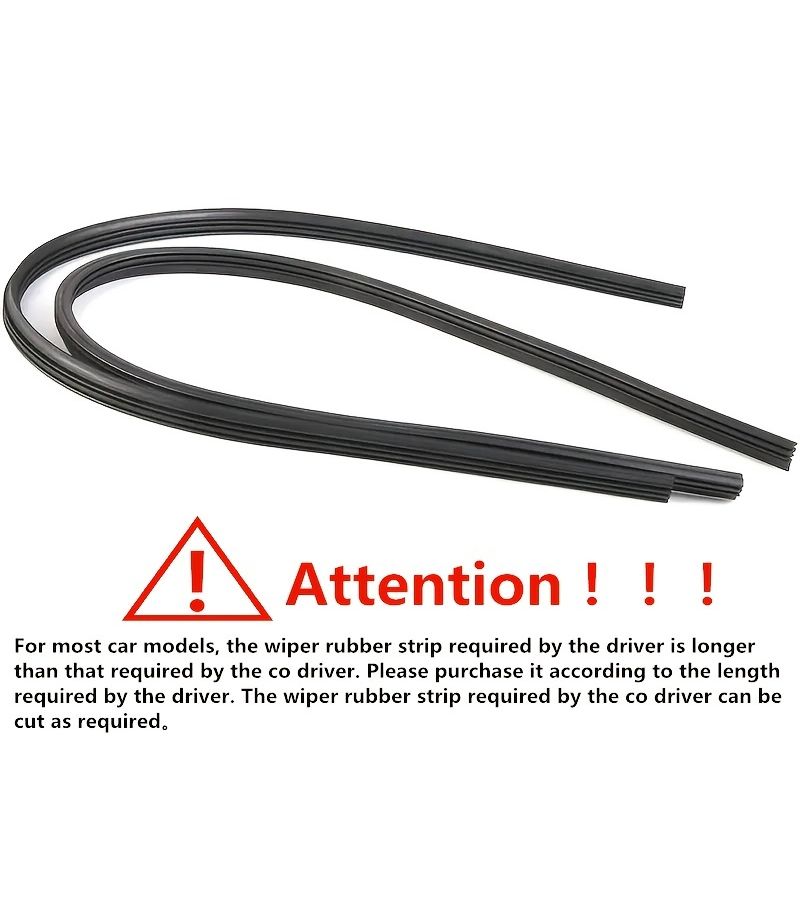 1 Pair 28 Inch Premium Rubber Strips for Boneless Car Wiper Blades Perfect Fit - Image 3