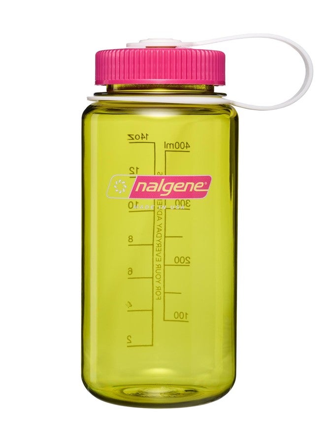 زجاجة مياه نالجين سستين تريتان خالية من مادة BPA مصنوعة من مواد مشتقة من 50% من النفايات البلاستيكية (باستخدام موازنة الكتلة المعتمدة من ISCC)، سعة 16 أونصة، فوهة واسعة، تصميم ثريل آند موشن (إنديف مع اللون الأرجواني الفوشيا).