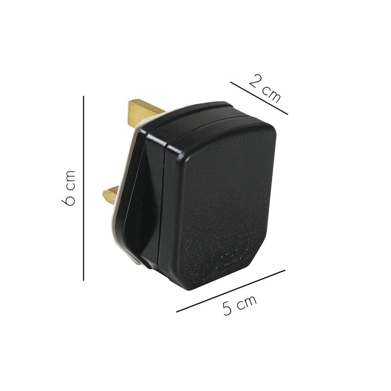 U.E 13A 3 Pin UK Plug (Pack of 4) - High Performance Black Plug BS1363 Certified - Image 3