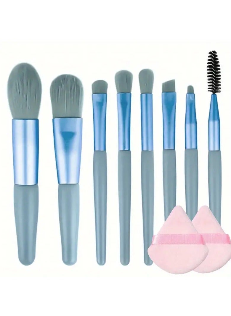 أوريتي الوجه العين ماكياج أداة التجميل kiy 8pcs prfessional ماكياج فرش 2 قطع مسحوق نفخة مع حزام 1pc رأس مزدوج فرشاة السيليكون وظيفة كاملة mkeup اكسسوارات الجمال كبيرة - Image 1