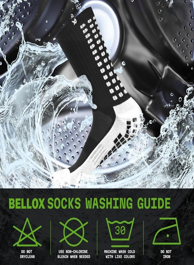 BELLOX ENTERPRISE جوارب بيلوكس الرياضية المقاومة للانزلاق، زوج واحد، مناسبة للرجال والنساء، مبطنة، تسمح بمرور الهواء، مصنوعة من القطن، جوارب رياضية مريحة لكرة القدم، الرجبي، الكريكيت، واليوغا - Image 5