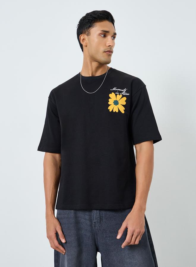 Styli Men Oversized Back Graphic T-Shirt - Image 1