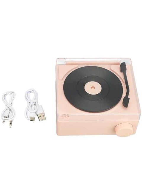 Record Player, Record Player with Speakers, Bluetooth 5.0, Alarm Clock Function, Upgraded Turntable Audio Sound, and Sound Cable Connection, Memory Card Insertion