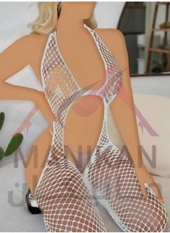 MANIKAN Mesh bodysuit with a feminine design open from the front and back  - Image 4