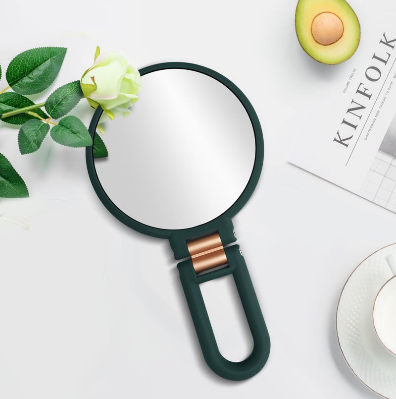 High-End 6Inch Round Mirror Double-Sided 5X 10X 15X Magnifying Mirror Cosmetic Mirror Princess Mirror Foldableable Handheld Mirror Yd-2 - Image 2