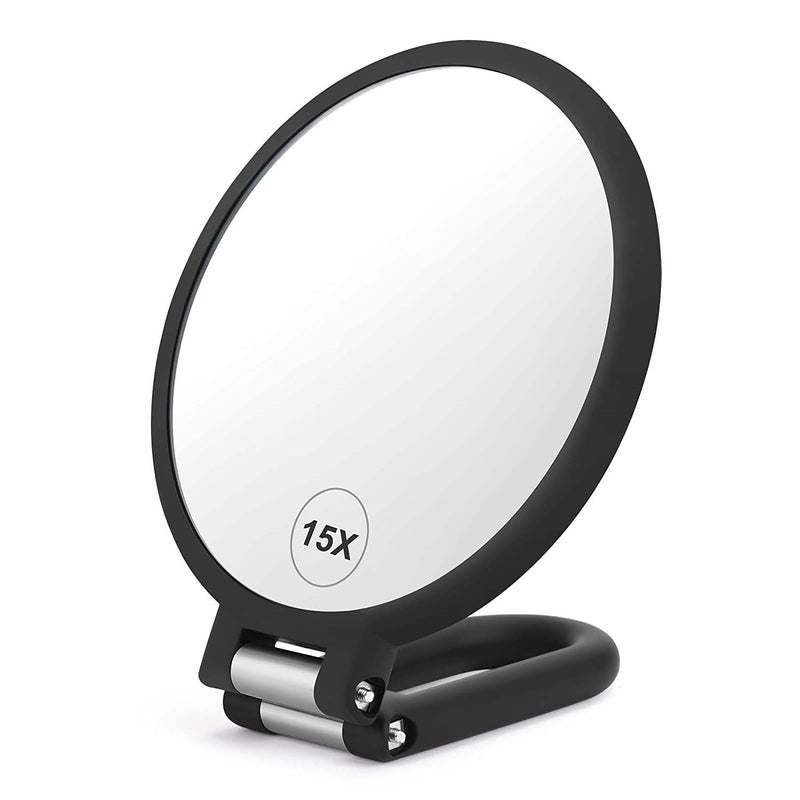 High-End 6Inch Round Mirror Double-Sided 5X 10X 15X Magnifying Mirror Cosmetic Mirror Princess Mirror Foldableable Handheld Mirror Yd-2 - Image 5