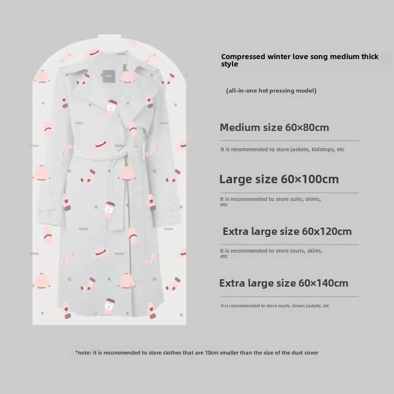 Home Use Frosted Thickened Dustproof Suit Cover Winter Love song [pressure Film]] 