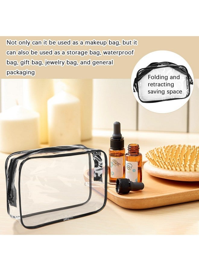 ISusser 15 Pcs Transparent Cosmetic Bags Clear Toiletry Bags Waterproof Makeup Bags Pvc Plastic Zippered Organizer Cases For Travel Vacation Bathroom - Image 5