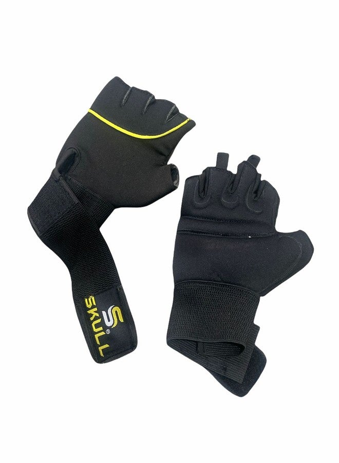 MORIKUS Skull Weight Lifting Workout Gym Gloves with Wrist Support, Unisex, Free Size - Image 3