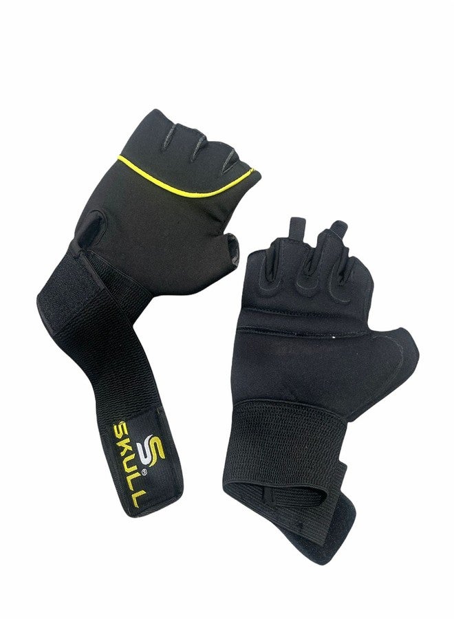 MORIKUS Skull Weight Lifting Workout Gym Gloves with Wrist Support, Unisex, Free Size - Image 1