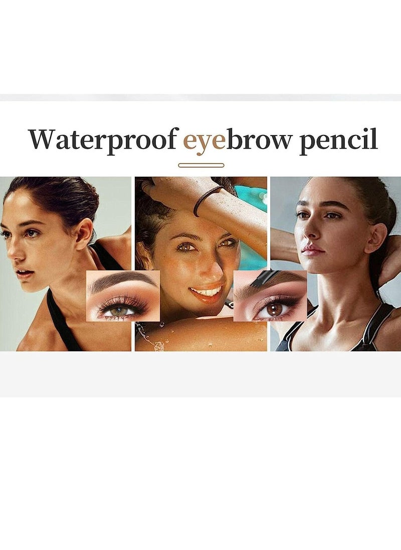 Eyebrow Pencil with an Upgrade Micro Fork Tip Applicator Waterproof Long Lasting Microblading Pencil for Eyebrows Microblading Pen for Natural Looking Brows Makeup Black #4