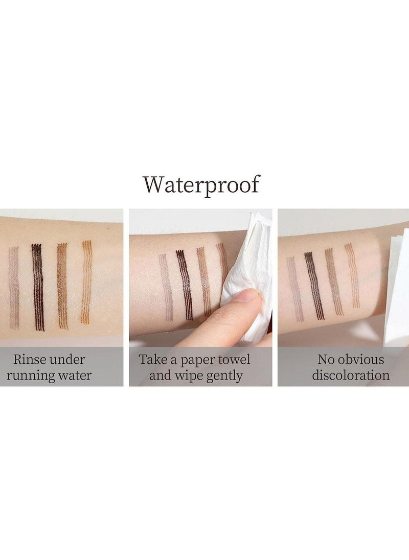 Eyebrow Pencil with an Upgrade Micro Fork Tip Applicator Waterproof Long Lasting Microblading Pencil for Eyebrows Microblading Pen for Natural Looking Brows Makeup Black #4