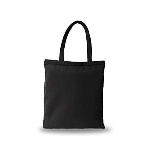 YACEYACE Canvas Zipper Tote Bag, 14"x16", Black, Plain, Zippered, Bulk - Image 1