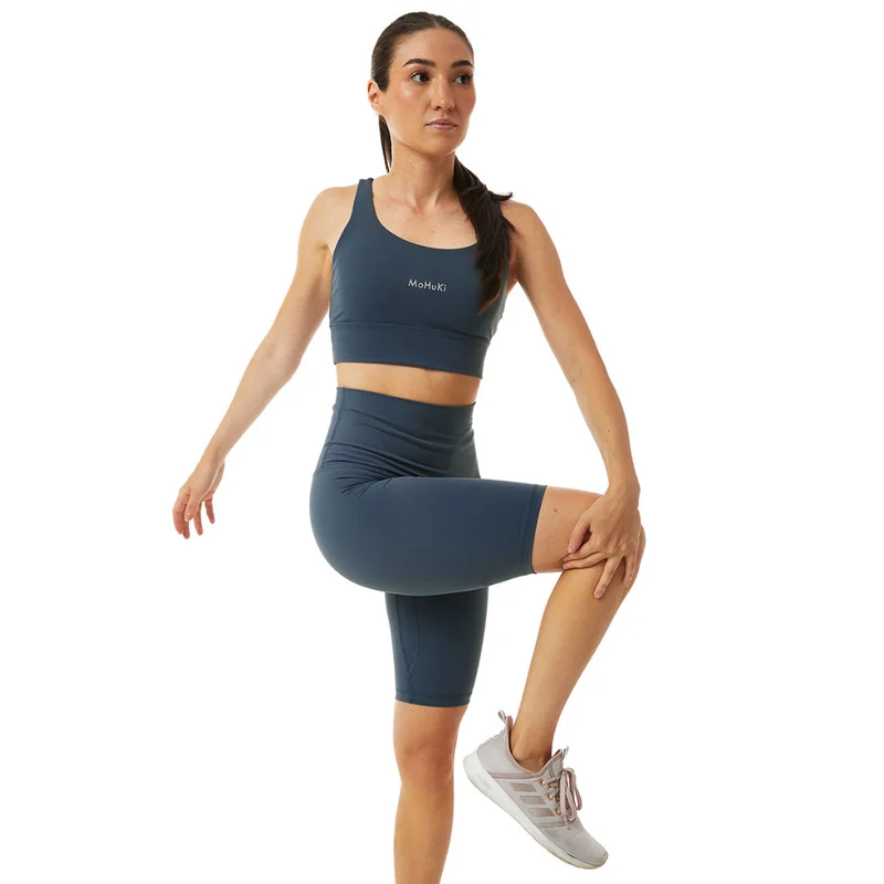 Mohuki Grey Blue Mohuki Billie Biker High Waist Short - Grey Blue for Women | Best Price UAE