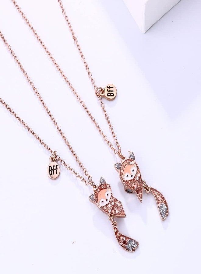 DOYYCA Best Friend Necklace Gifts Magnetic Matching Friendship Necklace for 2 Girls BFF Sister, Brass, No Gemstone - Image 4
