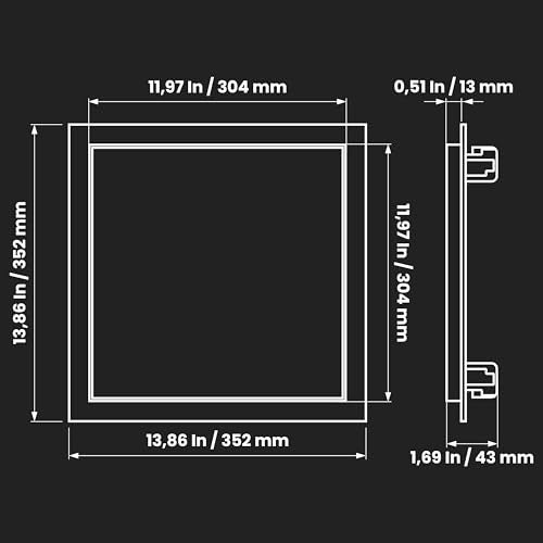 REPA MARKET لوحة وصول ريباماركت 12 × 12 بوصة للجدران الجافة بإطار من الألمنيوم / غطاء فتحة الجدار / لوحة باب الوصول مع وظيفة النقر - فتحة خدمة ثقيلة لتحسين الوصول إلى السباكة والكهرباء ونظام التكييف - Image 2