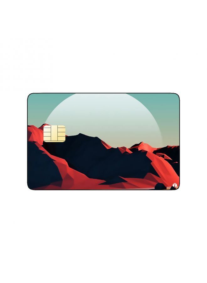 RKN PRINTED BANK CARD STICKER Aesthetic Nature View With Moon - Image 1