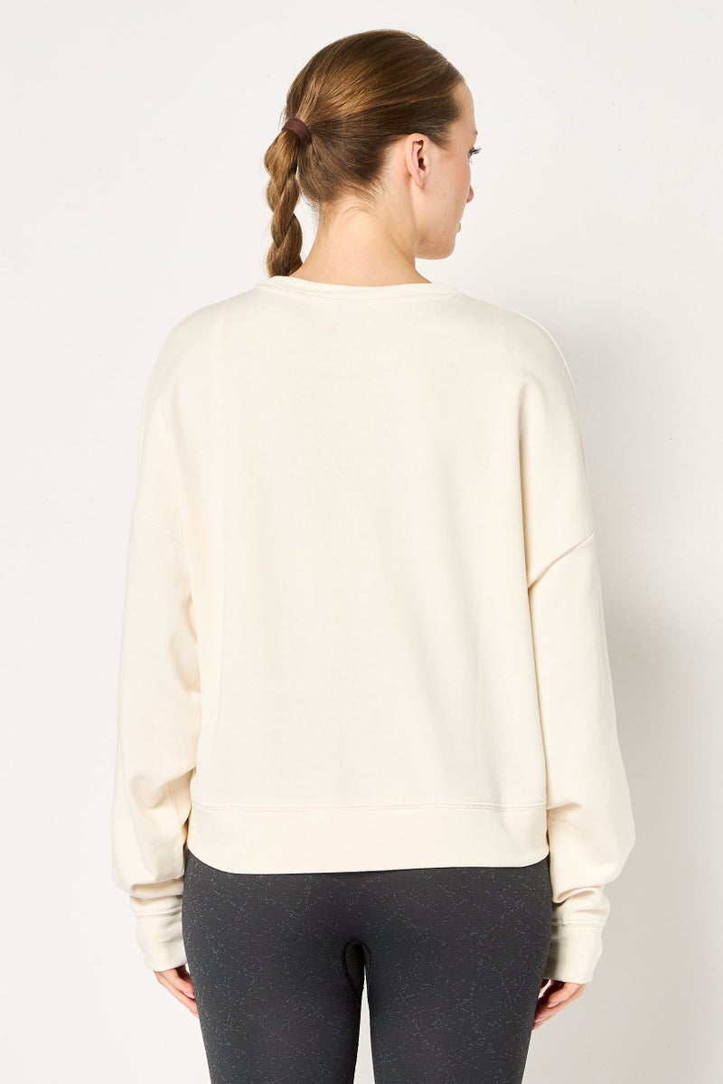PUMA Women Sportswear Fit Long Sleeve Outdoor Sweatshirt, Off White - Image 3