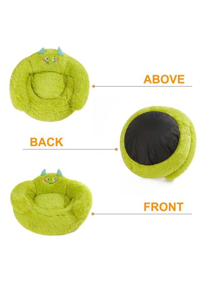 SKDK Calming Donut Pet Bed, Plush Anti-Anxiety Dog & Cat Bed for Small Pets, Soft Indoor Cuddler Bed with Non-Slip Bottom, Medium (24"x24"x14"), Green - Image 4