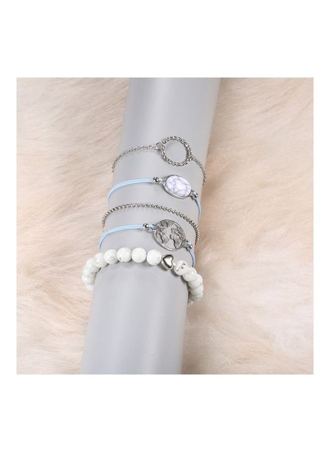 NIBEMINENT - 5-Piece Stone Bead Fashion Bracelets - Image 1