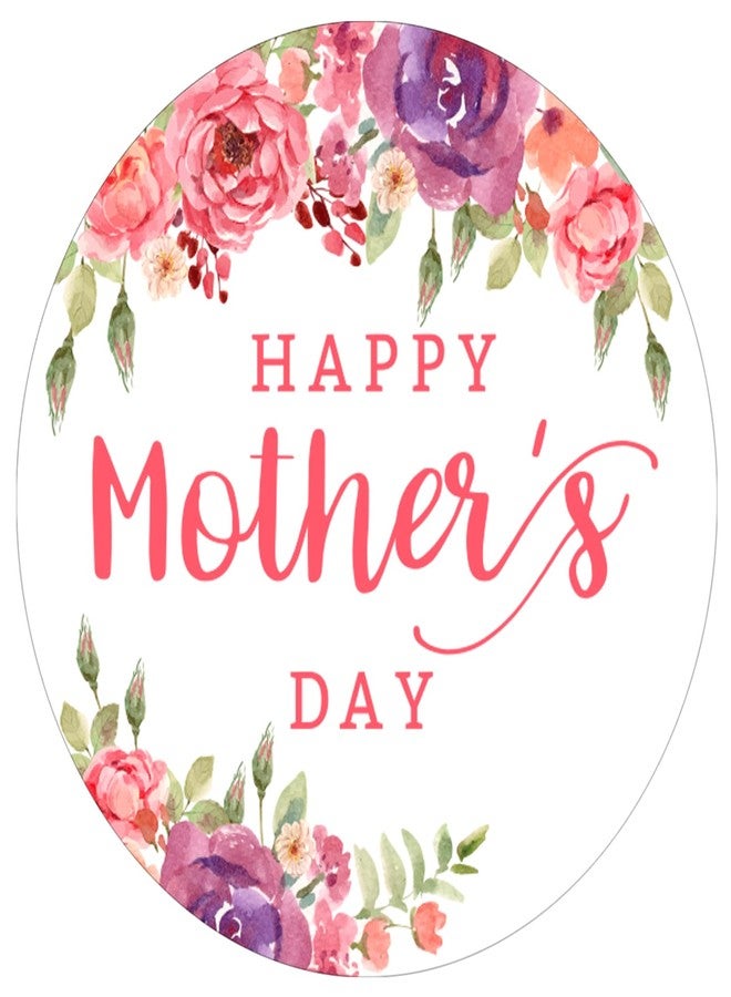 Anwyll Mothers Day Gift Stickers - Happy Mother's Day Stickers 60Pcs 2’’ Floral Best Mom Thank You Gift Sticker Self Adhesive Mothers Day Seal Label Sticker for Envelope Card Flower Present Wrapping - Image 1