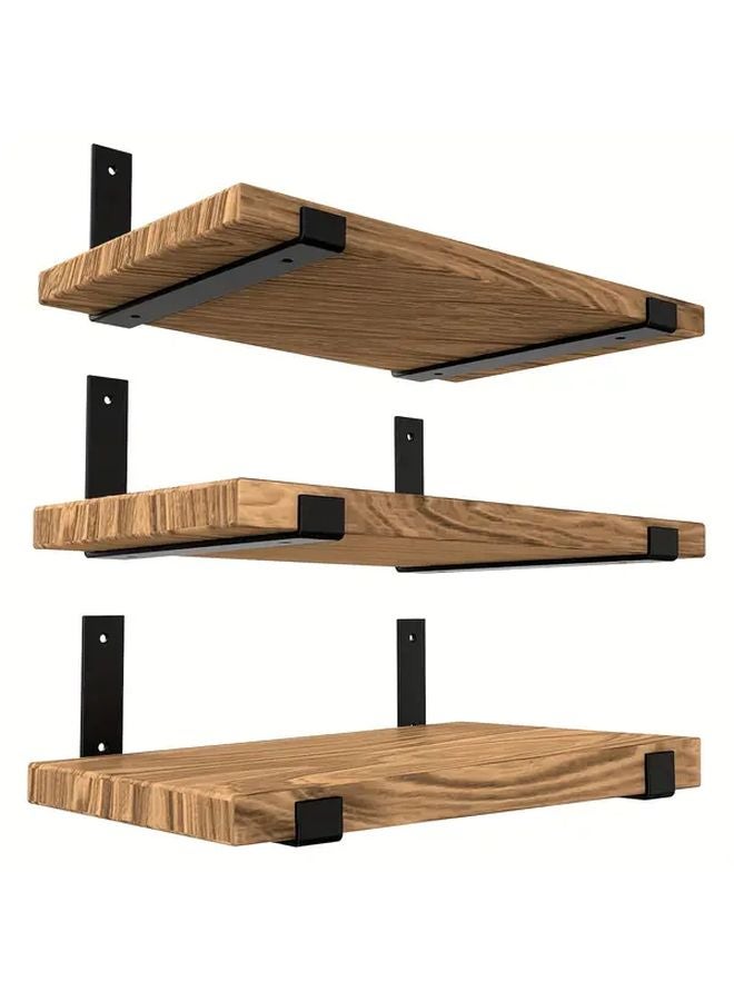 Heavy Duty 12 Inch Metal Shelf Brackets 4 Pack Black Gray Concealed Mounting - Image 2