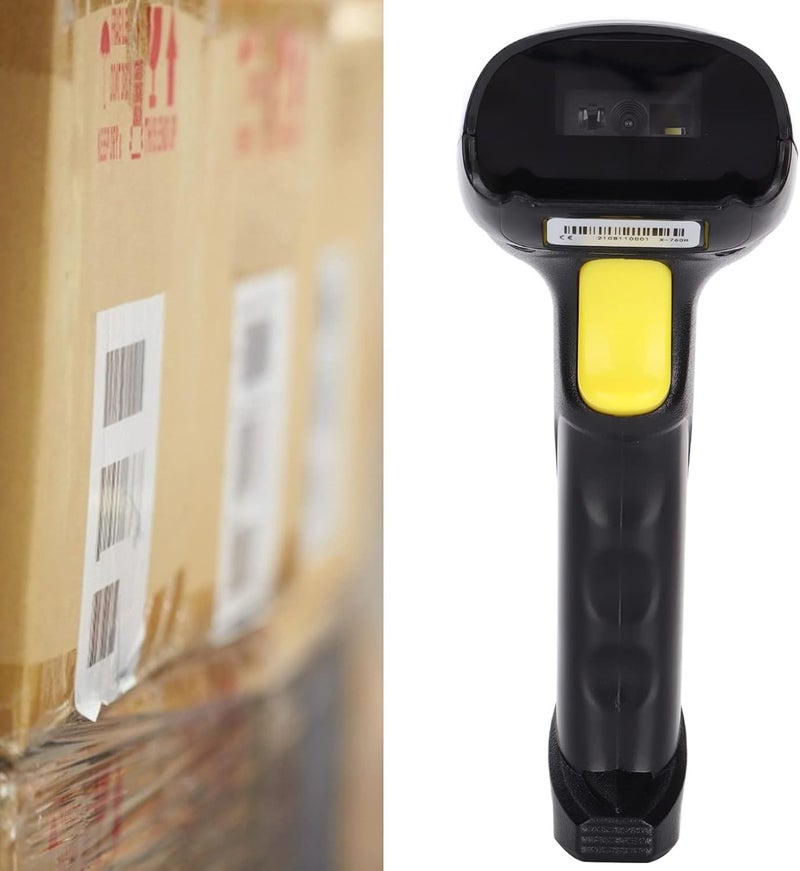 ماسح ضوئي محمول سلكي للباركود ثنائي الأبعاد، ماسح ضوئي لرمز QR مع كابل USB، يقرأ الباركود أحادي وثنائي الأبعاد من الورق والشاشة والفيلم، تشغيل فوري للمحلات الكبرى والمستشفيات وبوابات التذاكر - Image 4