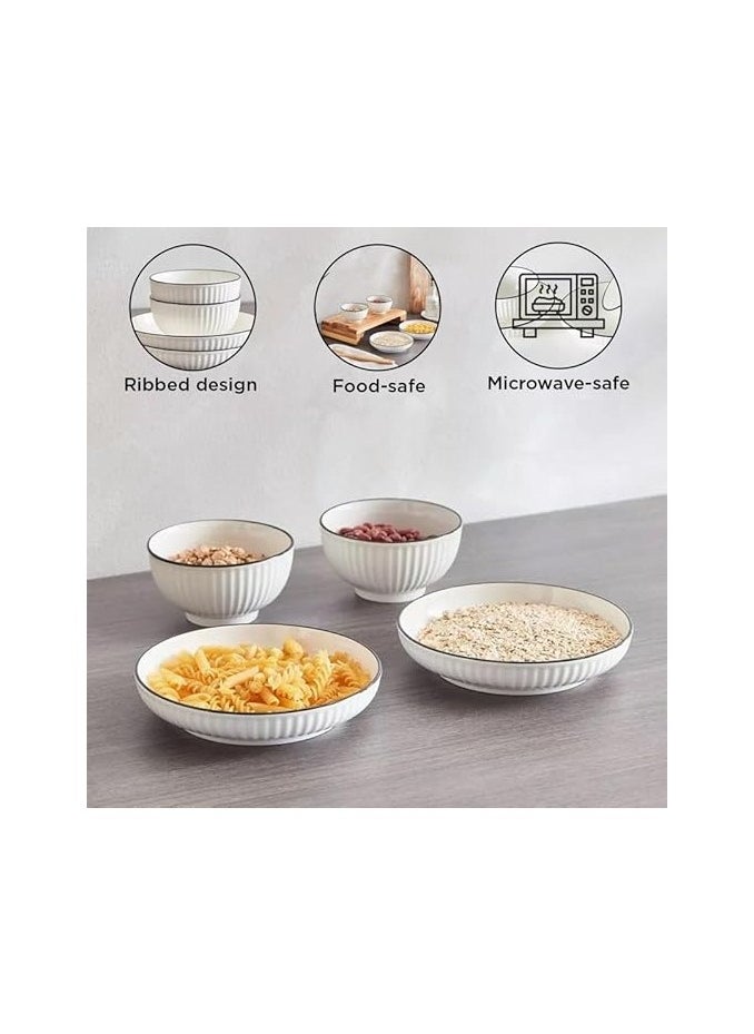 24-Piece Dinnerware Set, Lightweight Round Plates (Dishes, Bowls,Plates), Porcelain Dinnerware Set, Dinnerware Set, Dinner Plates, Plates and Bowls Sets,Microwave and Dishwasher Safe (White) - pzsku/Z5C65FA310264D3EDC562Z/45/_/1720881912/e978a893-82d1-44b1-b27f-a2ab03236dab