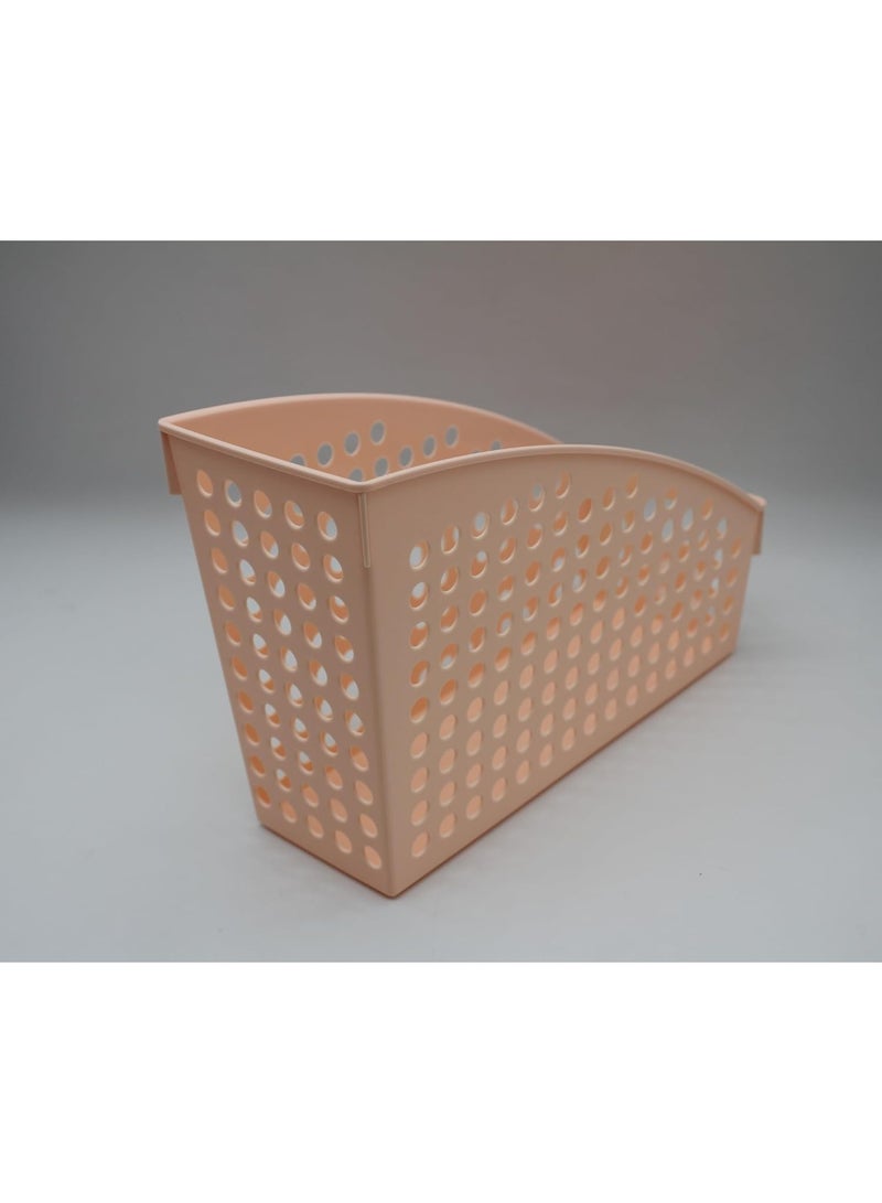 Versatile general-purpose baskets for storing and organizing various files and documents; 22 x 8 x 15.5 cm, pink. - Image 2
