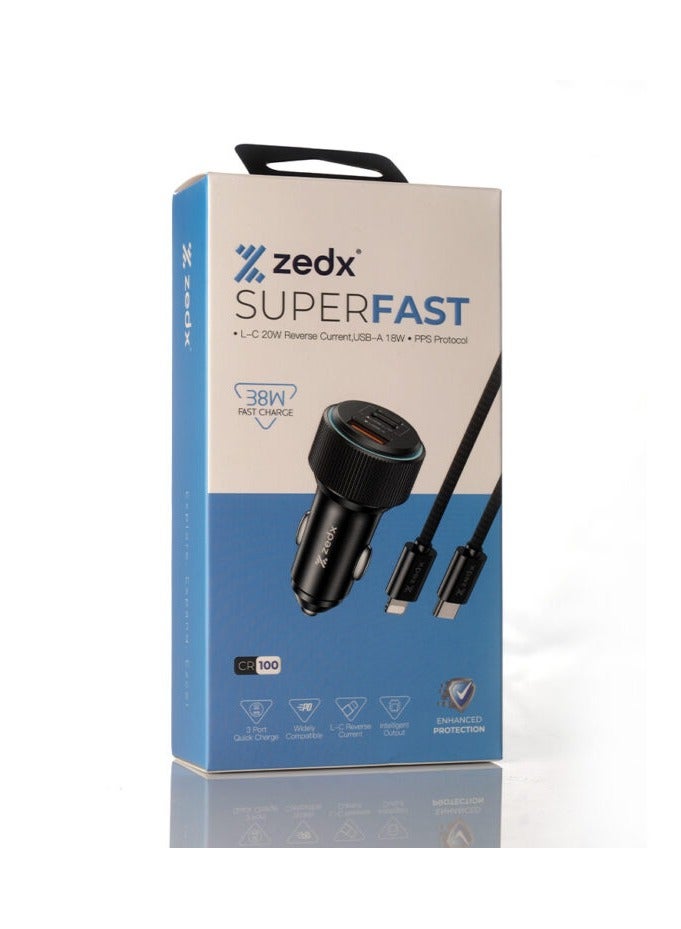 ZEDx Super Fast Car Charger 38w - Image 3
