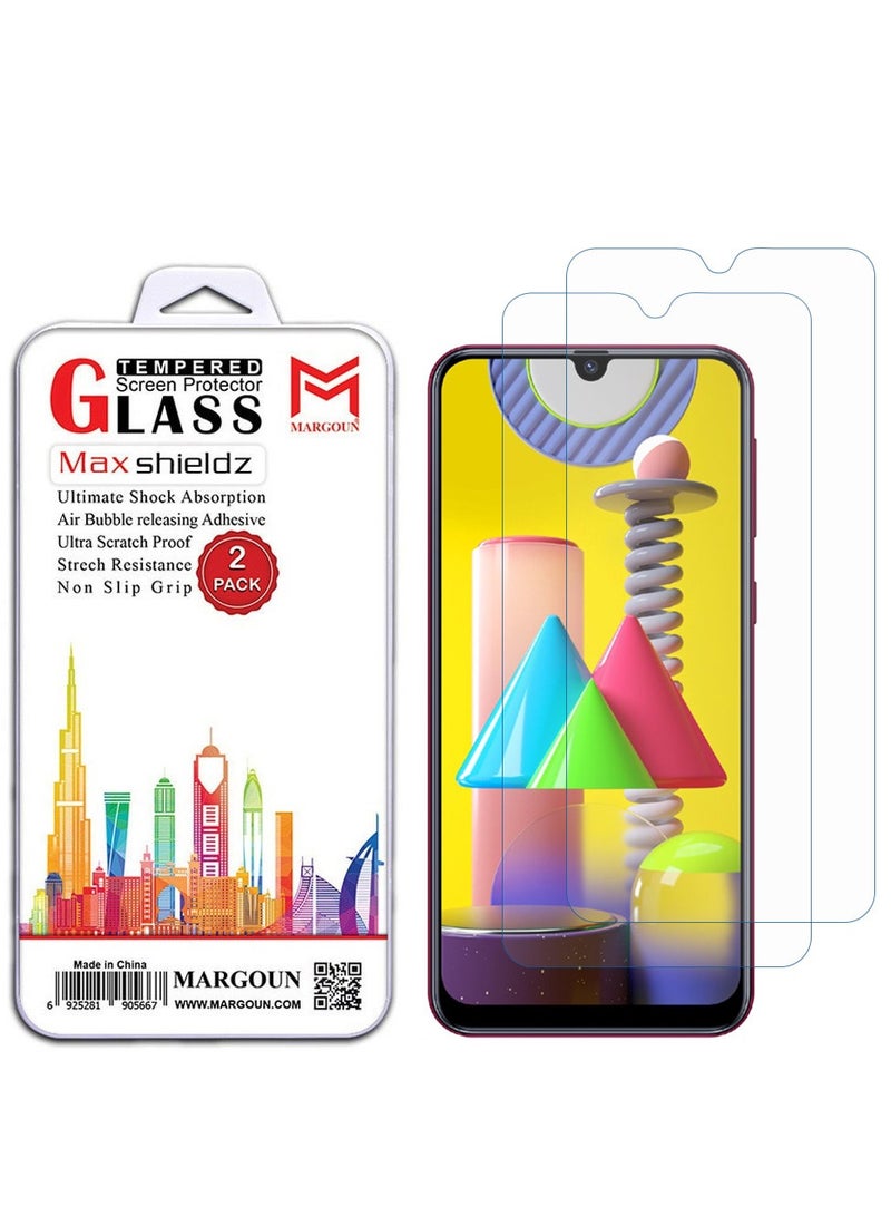 حزمة 2 واقي شاشة لجهاز سامسونج جالاكسي M31 زجاج مقسى شفاف - Image 1