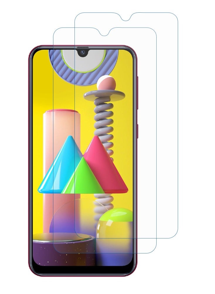 حزمة 2 واقي شاشة لجهاز سامسونج جالاكسي M31 زجاج مقسى شفاف - Image 2
