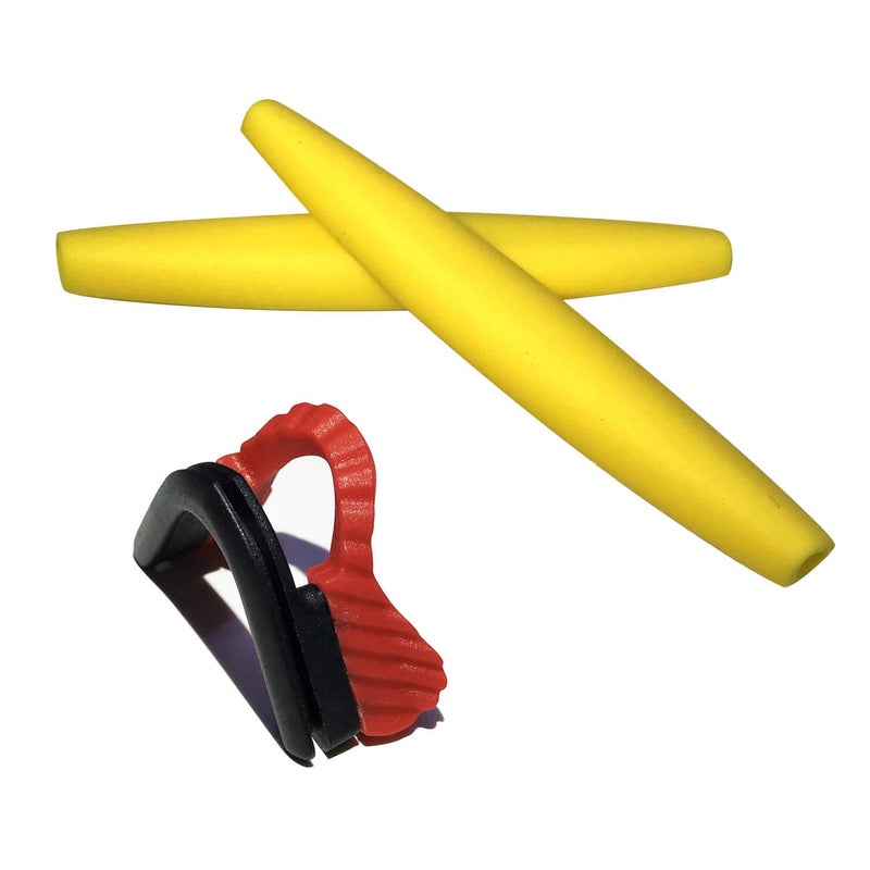 Generic HKUCO Yellow Replacement Silicone Leg and Red Nose Pads For Oakley M Frame Series Earsocks Rubber Kit - Image 1
