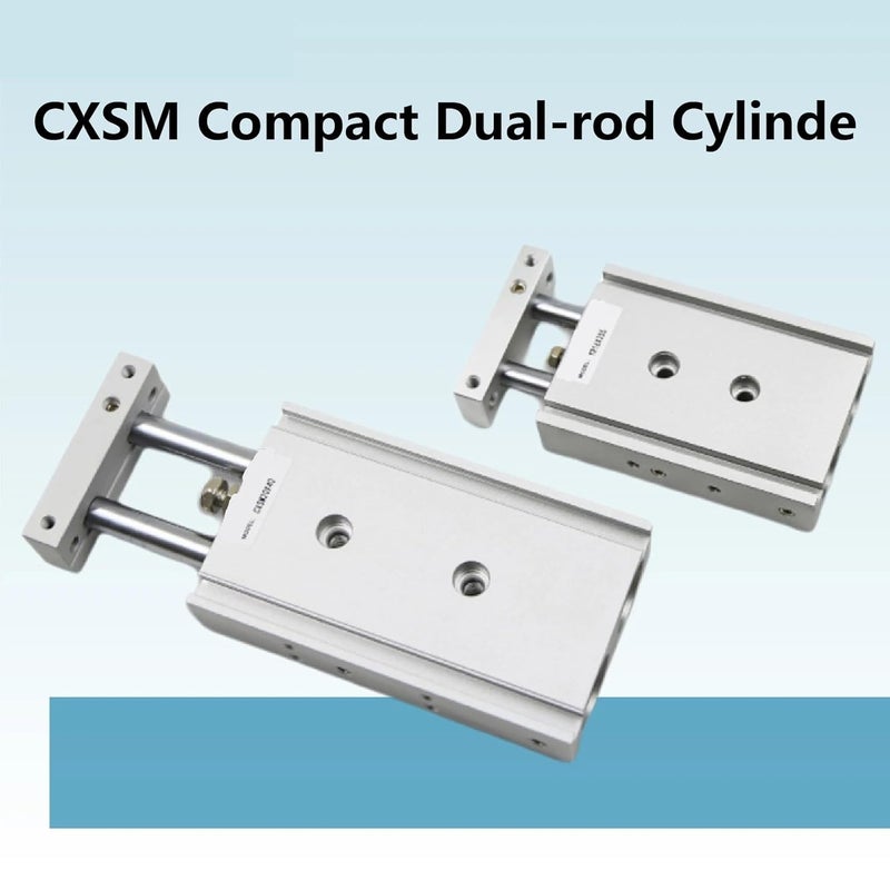Slim Dual‑Rod Guide Air Cylinder CXSM10 Series 10‑50mm Aluminum Compact Actuator for Automation Pick‑Place Clamp Systems(250MM,CXSM15) - Image 2