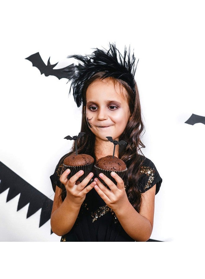 Tatuo 50 Pieces Plastic Halloween Toothpicks Halloween Cupcake Topper Cake Decorations Picks Ghost Decor for Kids Birthday Themed Party Favors Supplies - Image 4