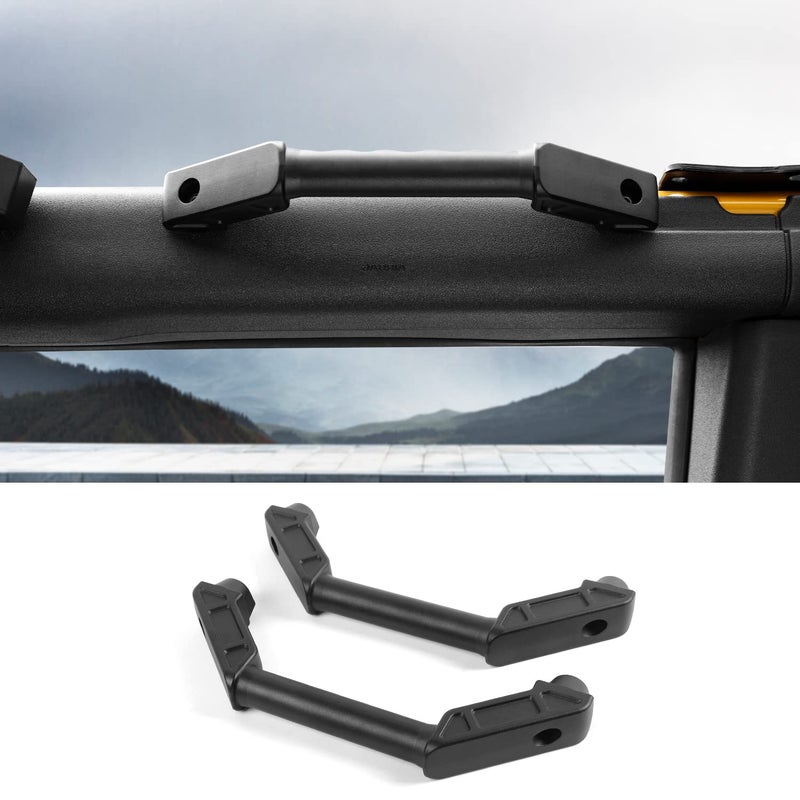 Hoolcar Front Roll Bar Grab Handles Metal Grip Handle Compatible with 20212022 2023 2024 2025 Ford Bronco Interior Accessories 2PCs
